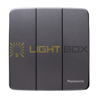 Bộ 3 công tắc Panasonic Minerva Đen Ánh Kim