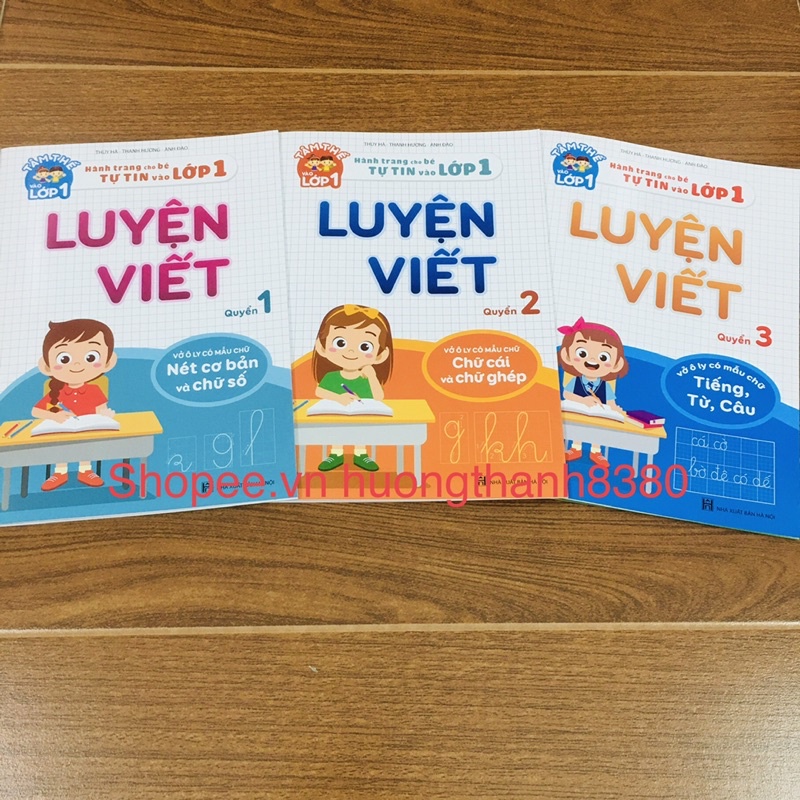 Combo 3 Quyển Luyện Viết Hành Trang Cho Bé Chuẩn Bị Vào Lớp 1(Quyển 1+2+3)