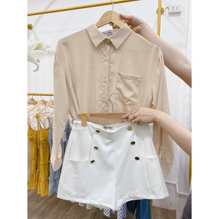 Áo sơ mi Zara VNXK chiffron pha lụa không nhăn