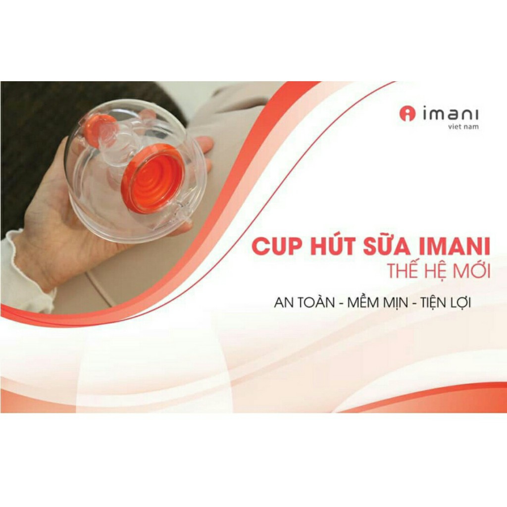 Cup Imani Nhựa Trong Cao Cấp Titan, Phiễu Hút Silicon mền êm ái (Mẫu Mới)