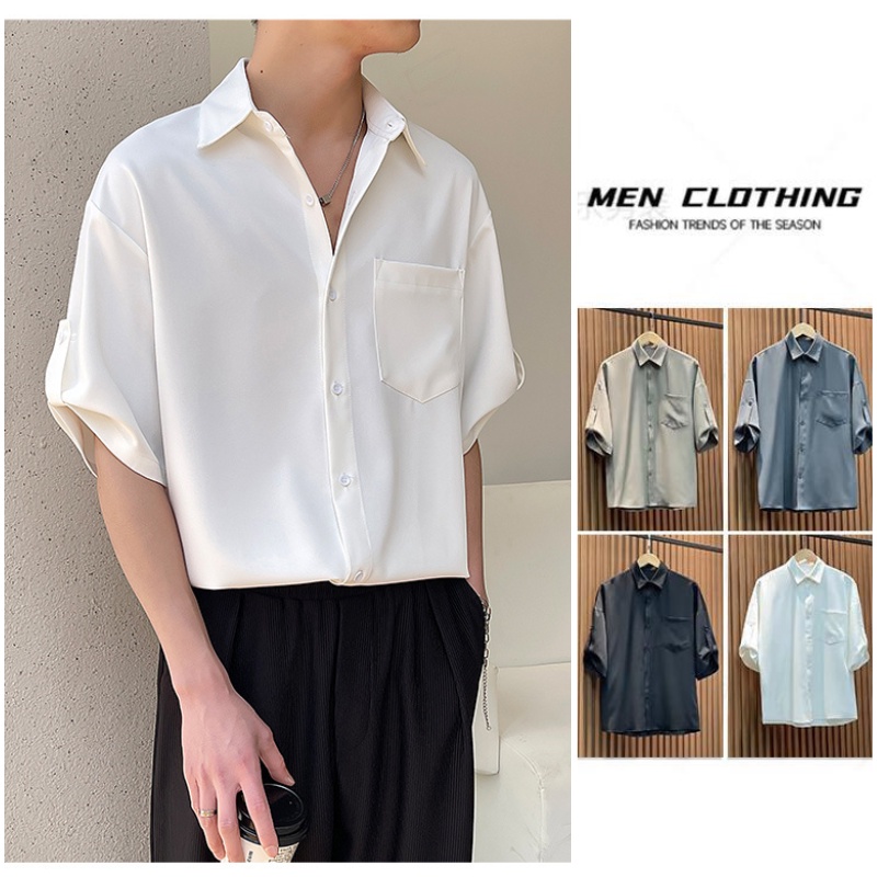 Áo sơ mi nam nữ tay lỡ form Unisex đủ màu, Áo sơ mi nam ngắn tay phong cách nhẹ nhàng, dễ mặc dễ phối đồ. Đi làm đi, học