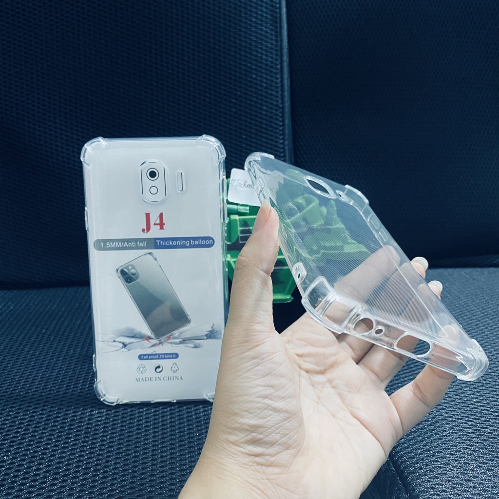Ốp chống sốc Samsung J4 2018 trong suốt cao cấp, dày dặn, bo 4 góc