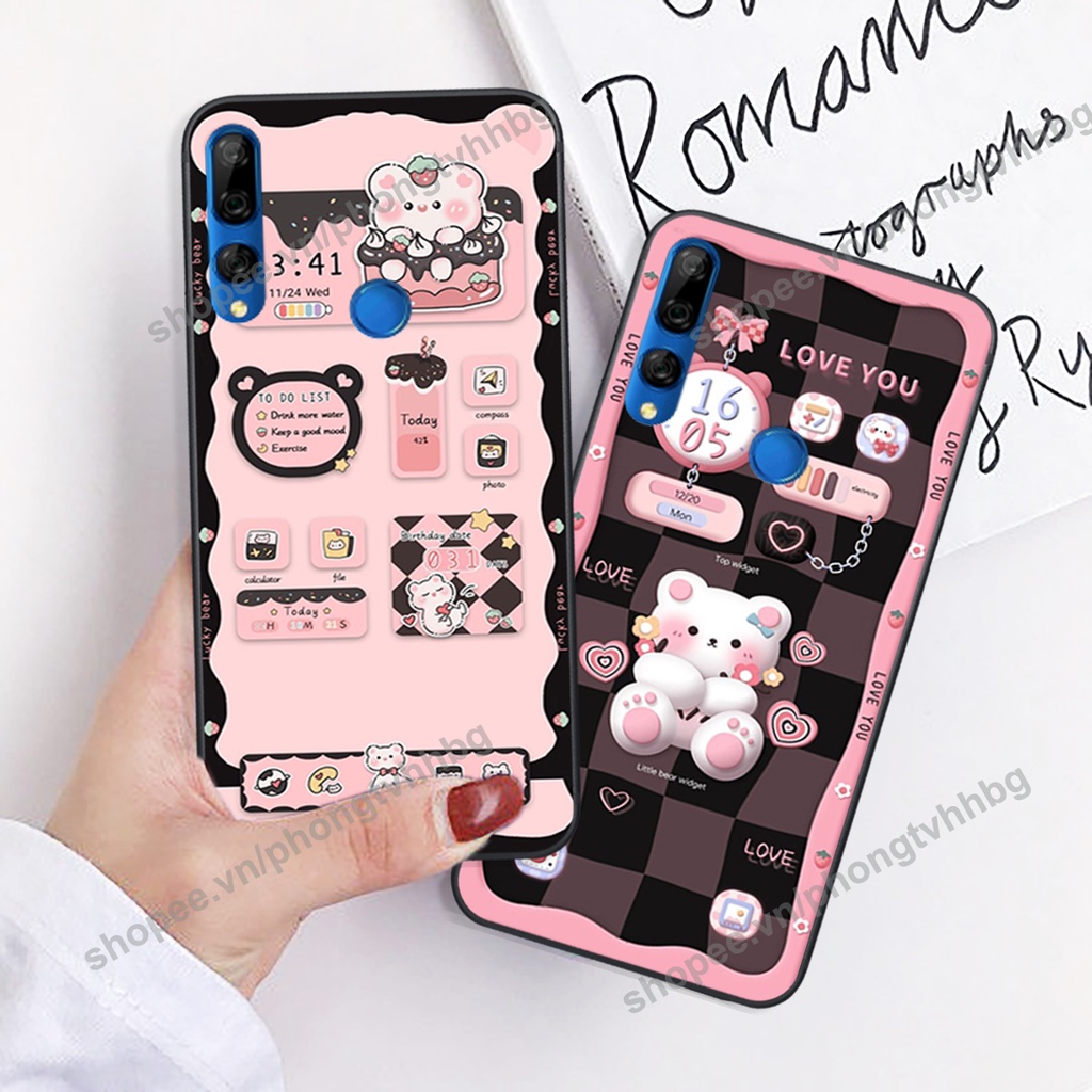 Ốp lưng Huawei Y9 2019 / Y9 Prime 2019 gấu,thỏ trắng , đồng hồ dễ thương cute cực đẹp