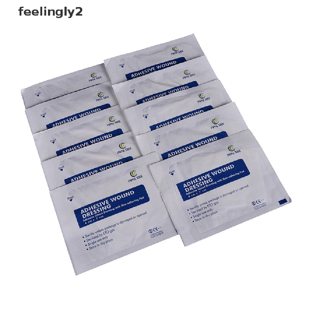 [Hàng mới về] 10 Băng dán y tế bằng vải không dệt kích thước 6x7cm tiện lợi