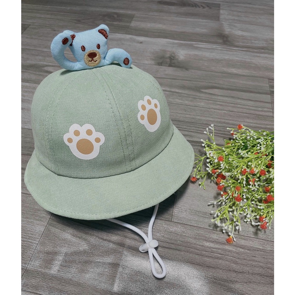 Nón cho bé , mũ trẻ em CHÚ CHÓ cute vải Nhung mềm êm