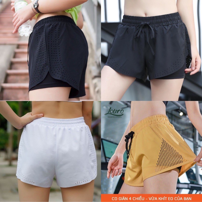Quần Đùi Thun Lỗ 2 Lớp Cotton