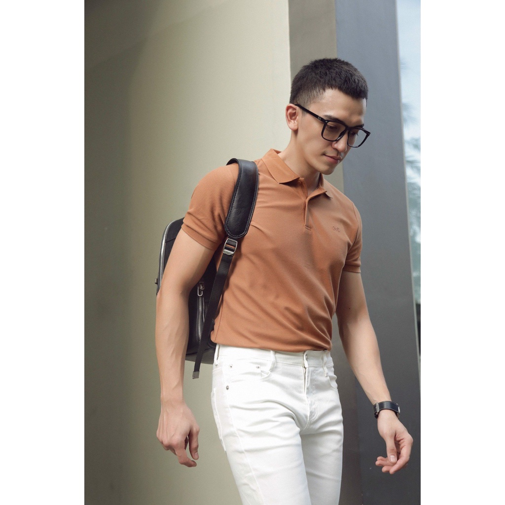 A/G Áo Polo Nam Cổ Bẻ Trơn Nhiều Màu Phom Slimfit Chất Liệu Cotton Thoáng Mát Không Nhăn
