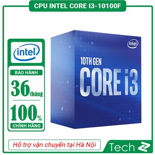 CPU Intel Core i3 10100F (3.6GHz turbo up to 4.3Ghz, 4 nhân 8 luồng, 6MB Cache, 65W) - Socket Intel LGA 1200