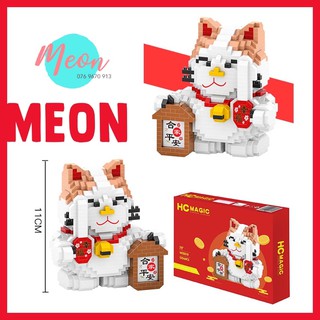 Xếp hình lego miniblock - Mèo thần tài - Mèo may mắn