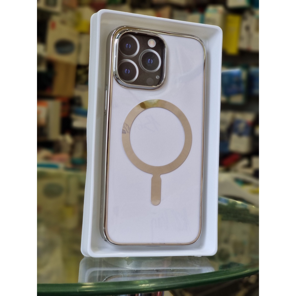 Ốp lưng Devia Glimmer viền màu Sạc Từ cho iPhone 14 / 14 Max /14 Pro / 14 Pro Max trong cứng mỏng nhẹ