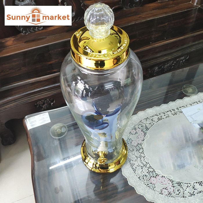 Bình thuỷ tinh ngâm sâm Phú Hòa dung tích 1 lít không van