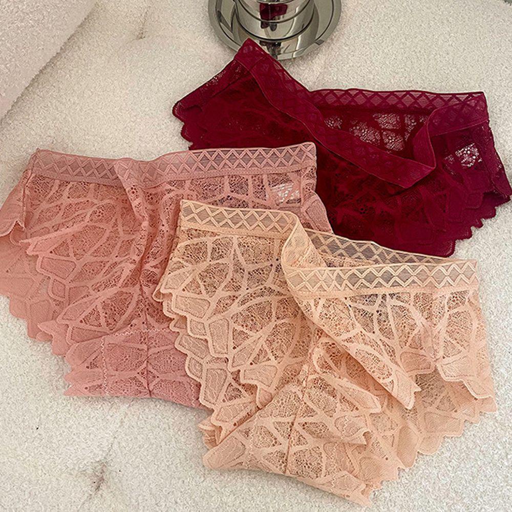 Quần Lót Ren Cotton Lưng Thấp Quyến Rũ Cho Nữ