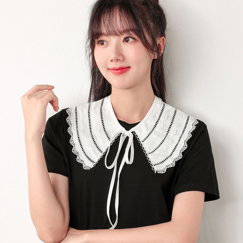 Vòng Cổ Lưới Phối Ren Có Thể Tháo Rời Thời Trang Cho Nữ