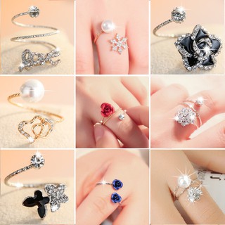 Nhẫn nữ thời trang giá rẻ nhiều mẫu -  đeo hở ngón tùy chọn mẫu Girls Rings