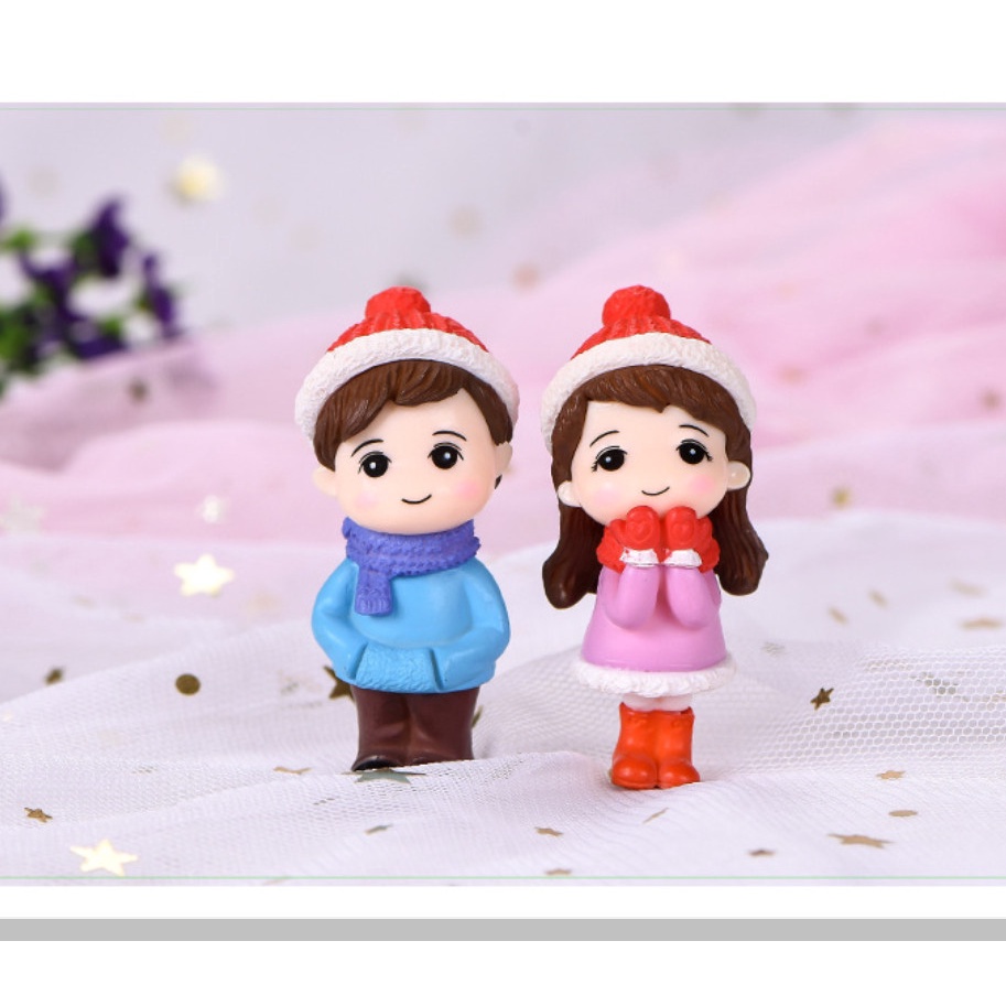 Bộ Tượng Cặp Đôi Dễ Thương D374 Dùng Cho Trang Trí Giá Rẻ