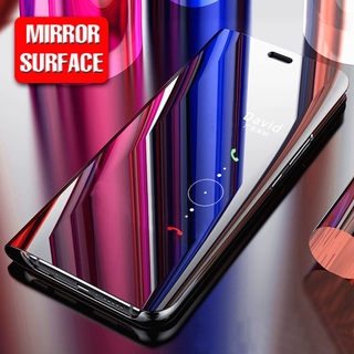 Bao da điện thoại nắp lật mặt gương thông minh chống rơi cho Samsung S10 S22Ultra S23Ultra S10Plus S20 S20Plus S20Ultra S20FE 4G 5G