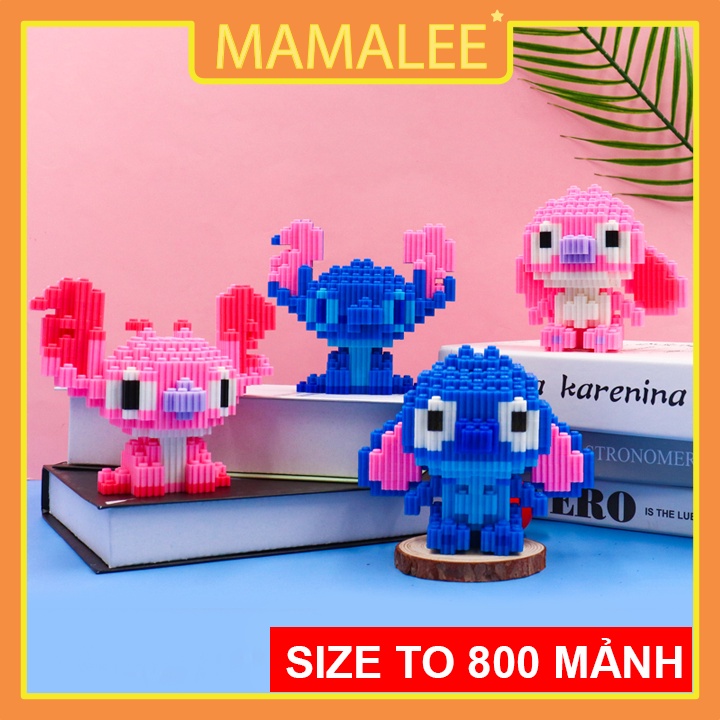 Lego 3D Stitch Size To 800 Mảnh - Đồ Chơi Lắp Ráp Mô Hình Nhân Vật Hoạt Hình Lilo &amp; Stitch