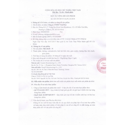 - Bột trái cây - Bột Chuối - Banana Juice Powder - Shop Nhà Anise - Vital Plus