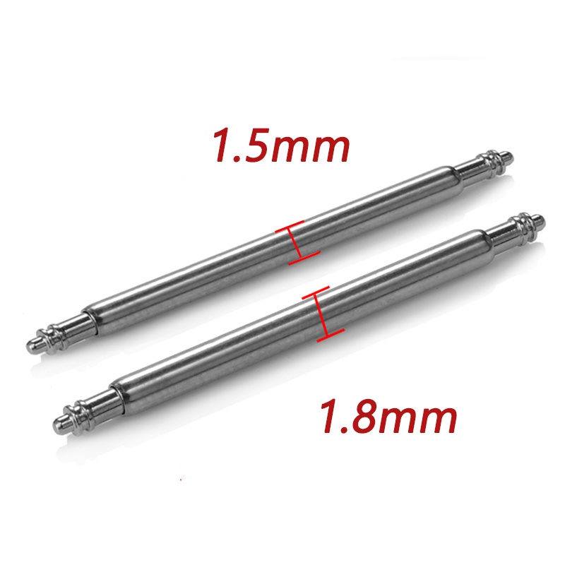Set 20 Chốt Dây Đồng Hồ Đeo Tay Bằng Thép Không Gỉ 1.8mm/1.5mm 8-18 19 20 21 22 23 24 26Mm