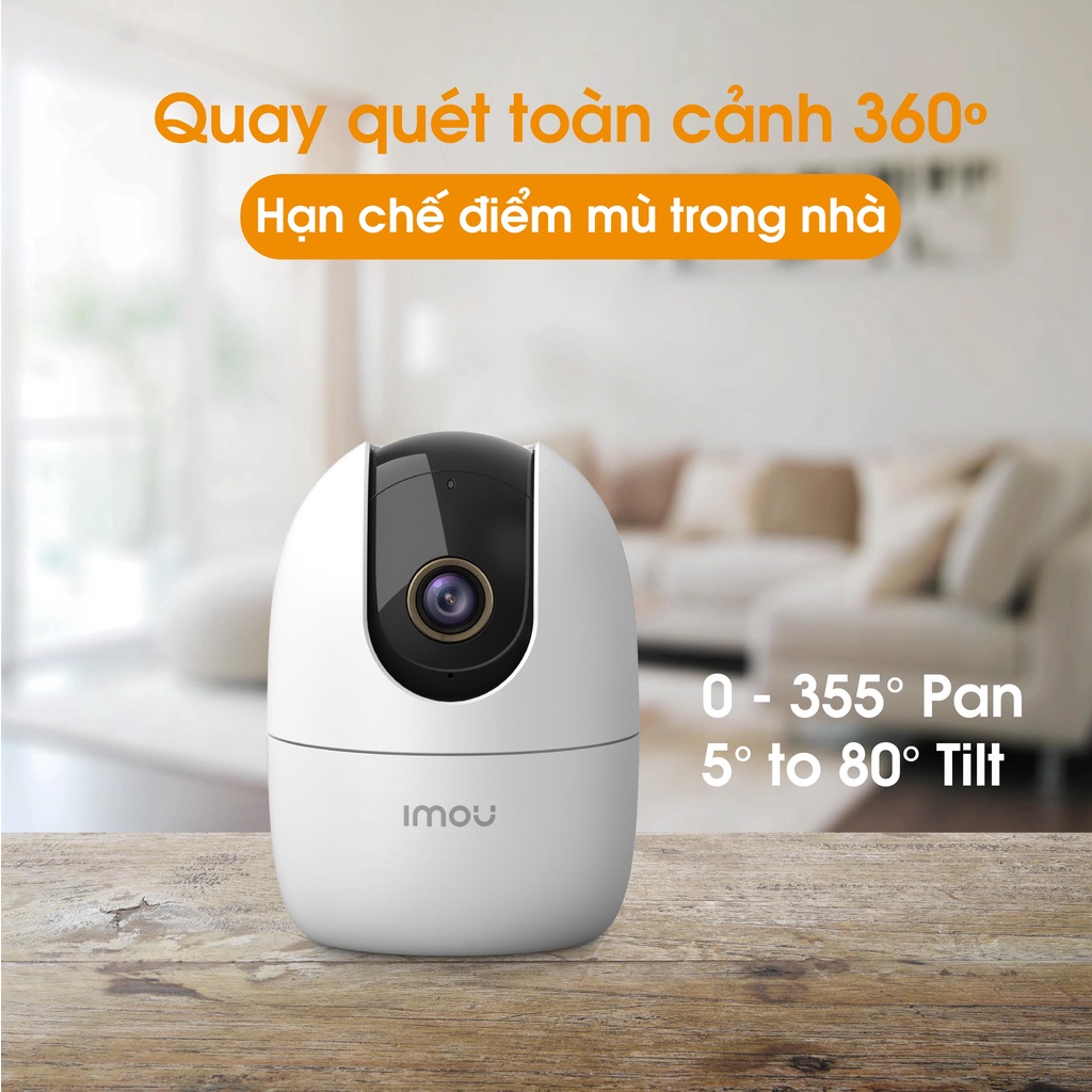 Camera Wifi Ranger 2 4.0MP 2K HD 1440p IPC-A42P IMOU - Xoay 360, Đàm Thoại 2 Chiều - BH 2 Năm