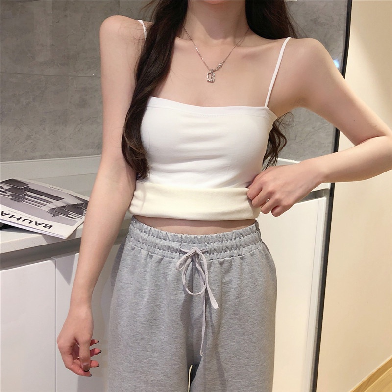 Áo croptop SUXI lót nhung dày dặn màu trơn dáng ôm thời trang mùa thu cho nữ