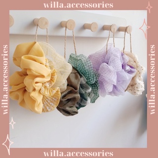🌼 Set 3 Srunchies cột tóc vải Dây cột tóc vải scrunchies - WILLA