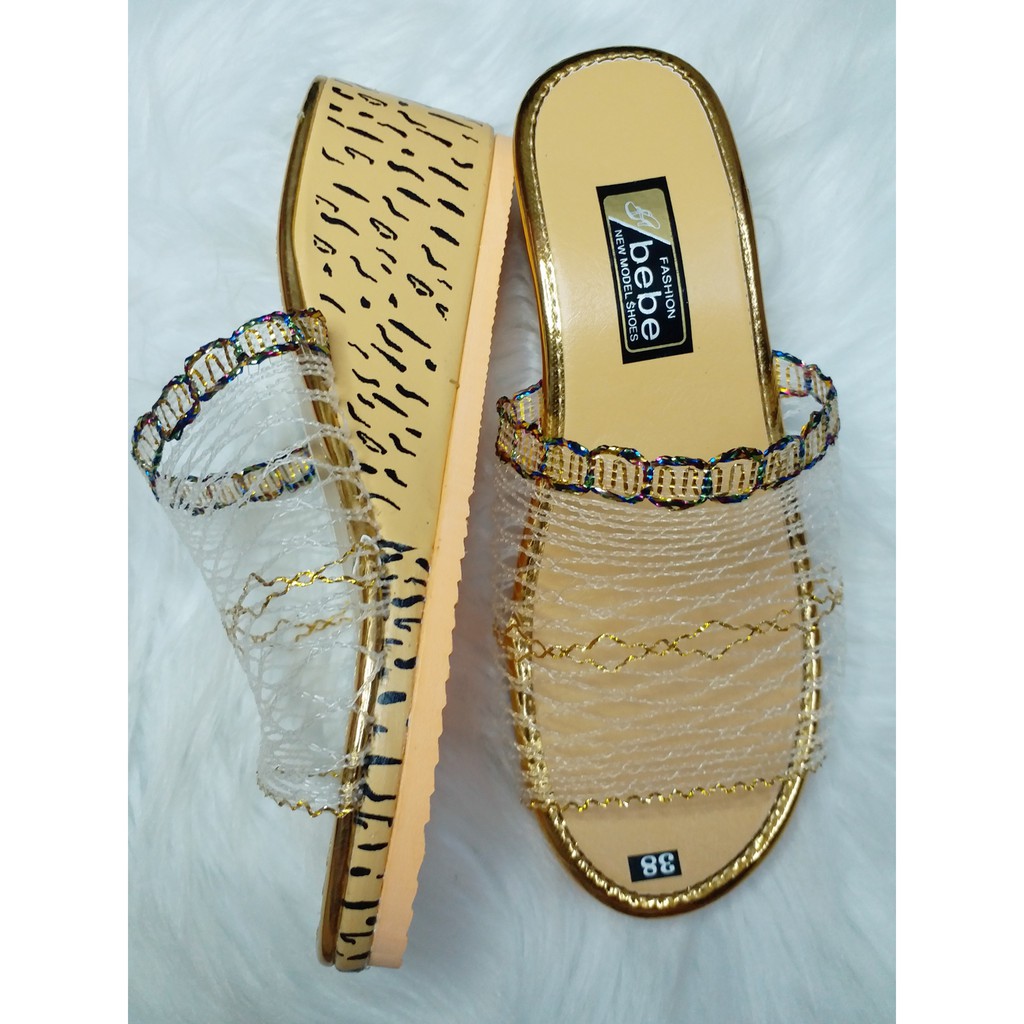 Dép Lưới Xưa Họa Tiết Da Beo cao 1.7P - 3P - 4P - 6P