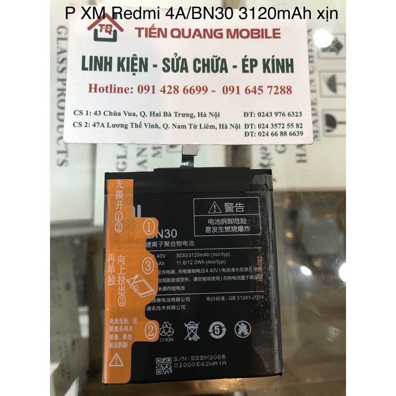 Pin Xiaomi Redmi 4A /BN30 3120mAh xịn