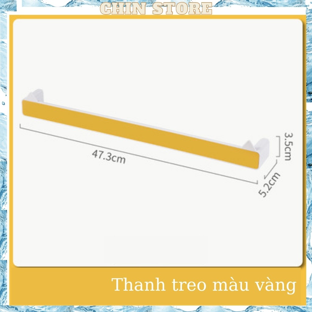 Thanh treo khăn mặt, treo khăn tắm đa năng gắn tường siêu chịu lực 47.3cm