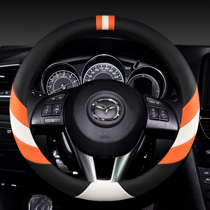 Bao Da Bọc Vô Lăng Xe Hơi Chống Trượt Cho Mazda 2 Mazda 3 Atenza AXELA BT-50 CX5 CX7 CX3 CX9 CX30 38cm