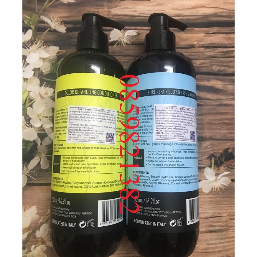 BỘ DẦU GỘI DẦU XẢ DƯỠNG ẨM PHỤC HỒI DELOFIL 500ml*2 | BigBuy360 - bigbuy360.vn