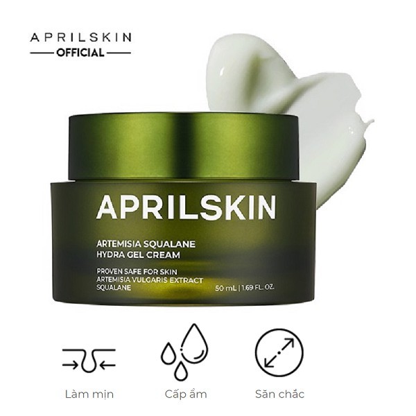 Kem Dưỡng Ẩm Phục Hồi Dịu Nhẹ Cho Làn Da Nhạy Cảm Chiết Xuất Ngải Cứu APRILSKIN Artemisia Squalane Hydra Gel Cream 50g