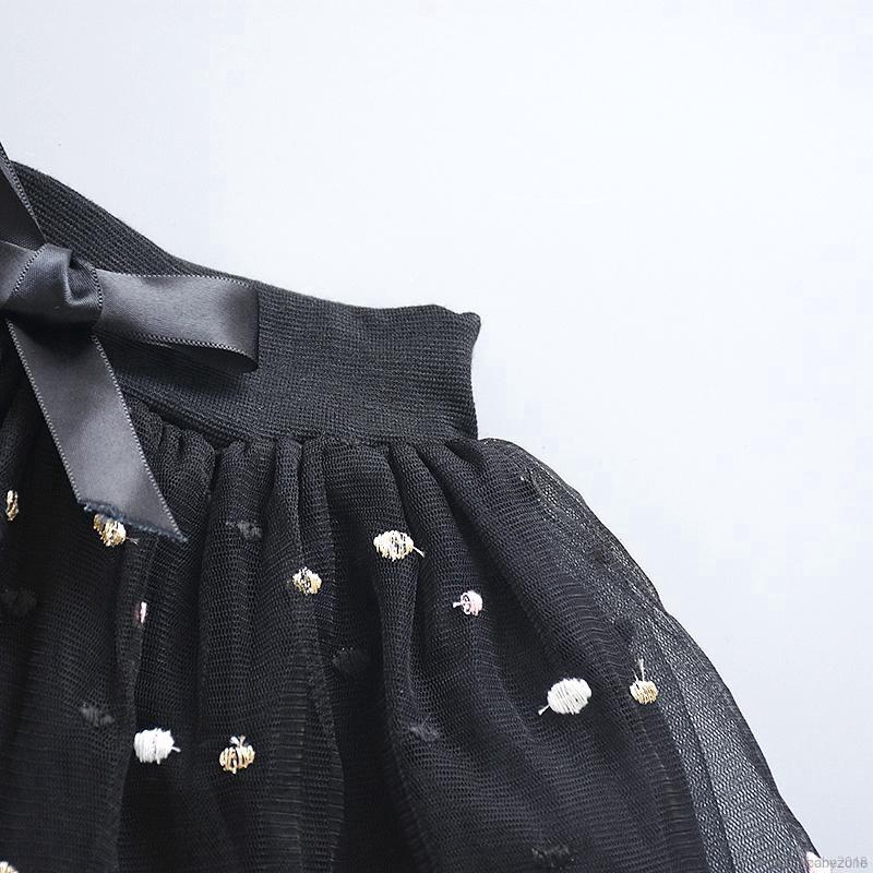 Chân váy xòe chấm bi xinh xắn cho bé gái