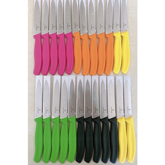 Dao gọt hoa quả Victorinox lưỡi thẳng 10cm cán nhựa nhiều màu - Sắc bền đẹp tiện dụng