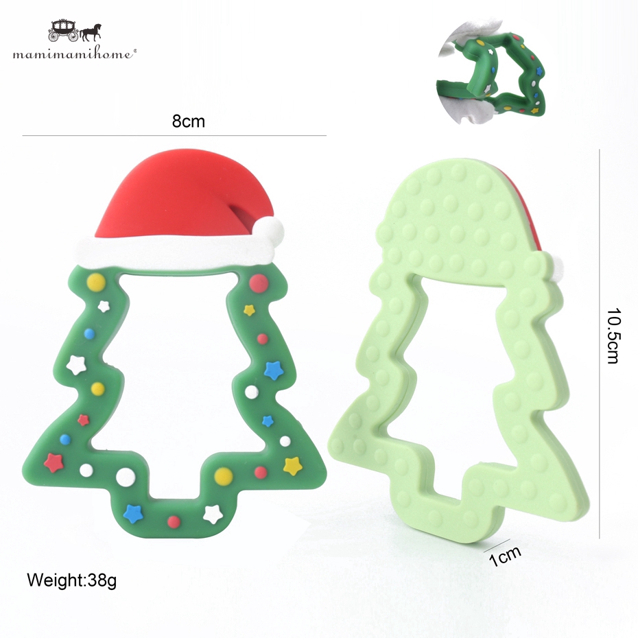 【COD】 1 Đồ chơi kẹo cao su cây thông Noel bằng silicon cho bé Giáng sinh Đồ chơi Quà tặng ông già Noel Mũ trang trí Giáng sinh