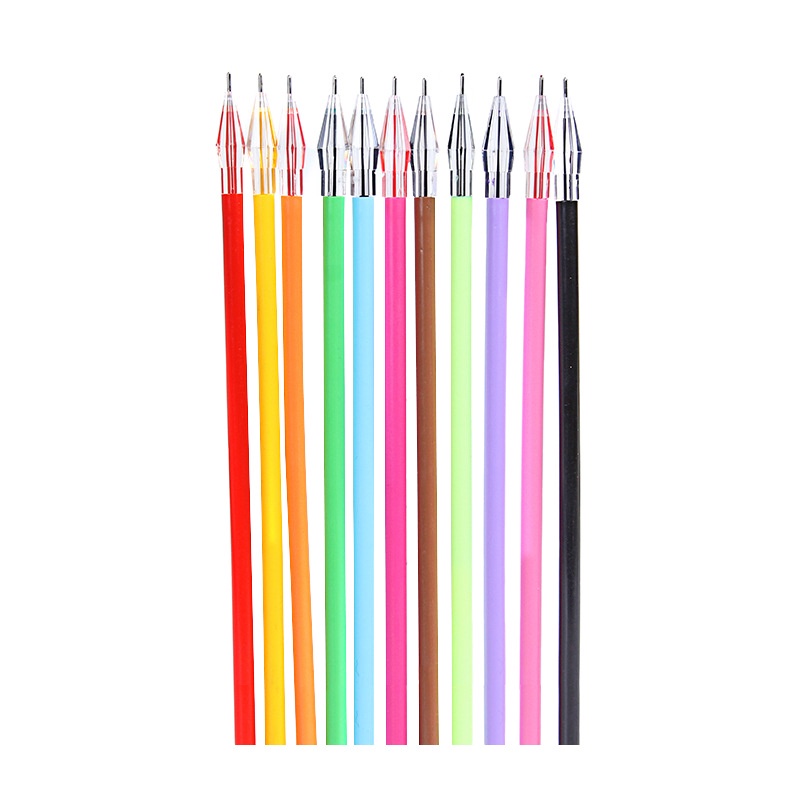 Set 12 bút bi kích thước ngòi 0.35mm nhiều màu tùy chọn tiện dụng