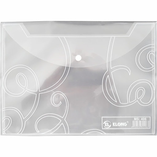 Combo 5 chiếc Túi Clear Bag A4 độ dày 0,13 mm KLONG MS: 406