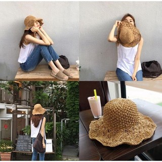 Nón cói mềm nơ dây Vintage cực xinh