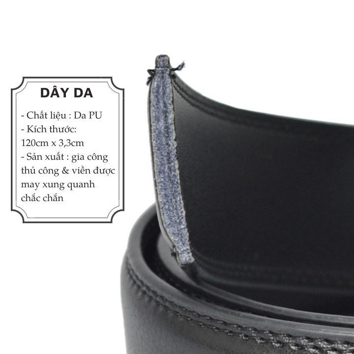 Thắt lưng nam Dabaraac khóa kim tự động dây da cao cấp 2 màu đen & nâu bảo hành 12 tháng TL46
