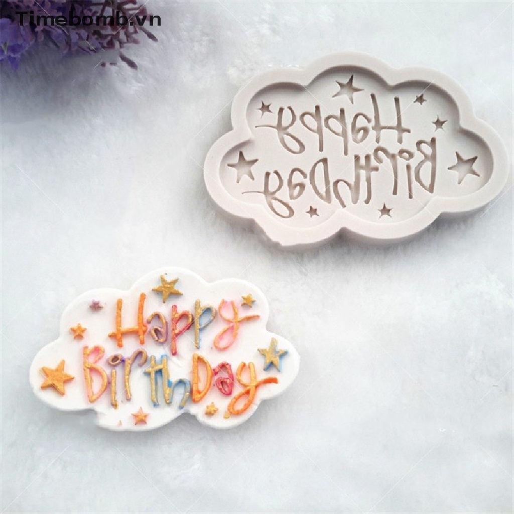 Khuôn Làm Bánh Sinh Nhật Hình Chữ Happy Birthday Dễ Thương
