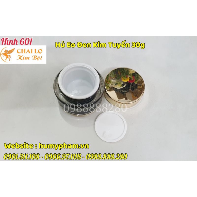 HỦ ĐỰNG KEM FACE EO ĐEN KIM TUYẾN 30g