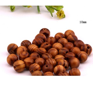 16 hạt gỗ Vân nâu tự nhiên size 10mm