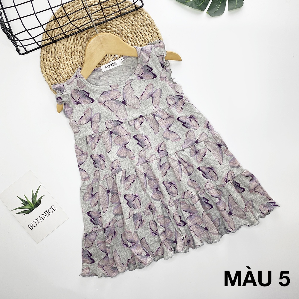 Váy cánh tiên 3 tầng chất cotton, đầm cánh tiên họa tiết mùa hè cho bé gái 11kg đến 28kg - Váy cánh tiên họa tiết