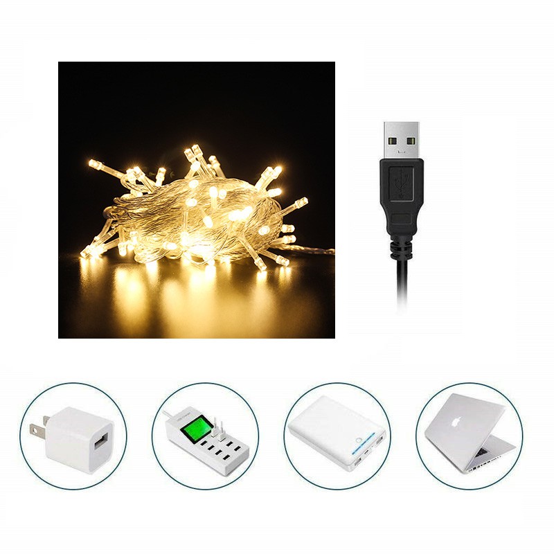 Dây Đèn LED Dài 3 Mét Trang Trí Decor Nhà Cửa, Cây Cảnh,... Dùng Pin / USB | BigBuy360 - bigbuy360.vn