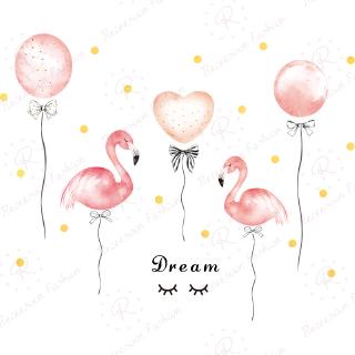 Decal dán tường hình chim hồng hạc