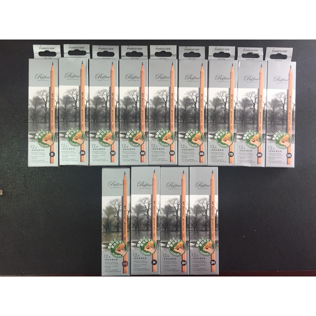 Bút chì Macro B, 2B, 3B, 4B, 5B, 6B ,7B, 8B, 9B, HB, H, 2H, 3H