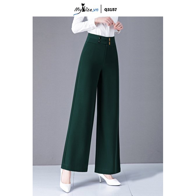 Quần ống rộng lưng phối đai trang trí cá tính Q3157 - MYSIZE