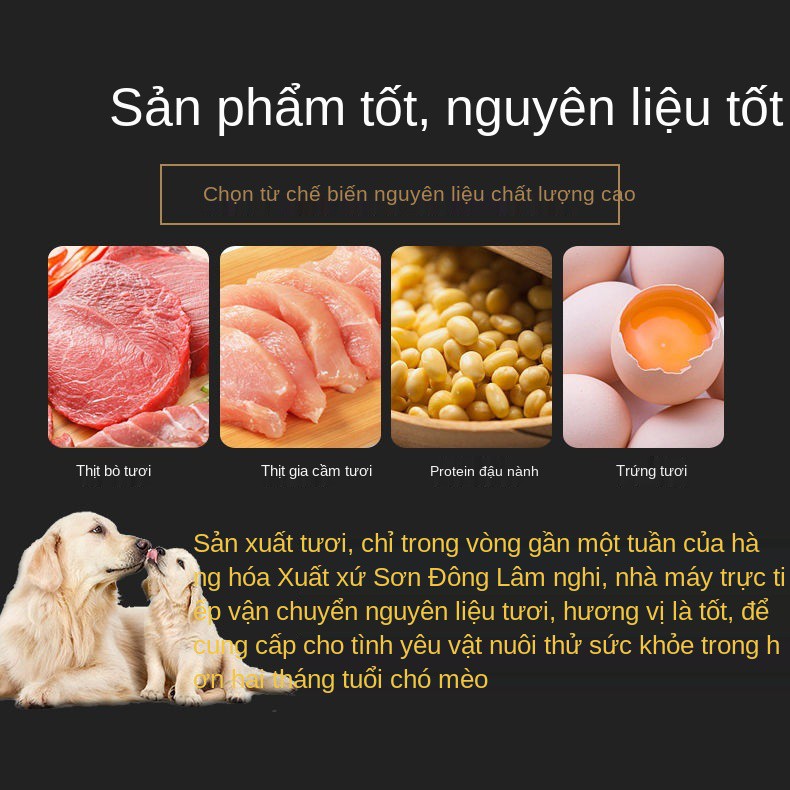 Thức ăn cho thú cưng▩♤đồ ăn vặt cho chó ham xúc xích Nguyên hộp bán buôn thức huấn luyện mèo cưng Teddy Golden R