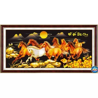 Tranh đính đá mã đáo thành công 97 x47 cm