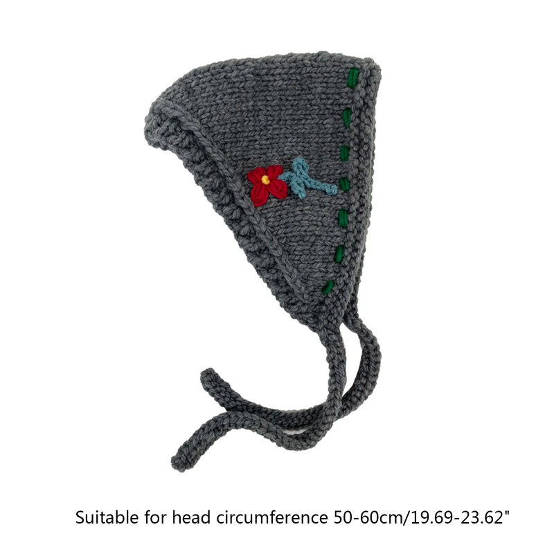 Khăn Turban Đan Len In Họa Tiết Dễ Thương Chống Gió Cho Nữ
